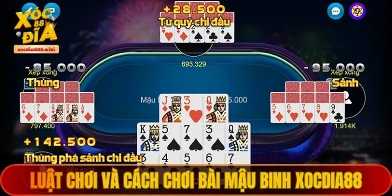 Luật chơi cơ bản cùng cách đánh bài mậu binh XOCDIA88 chi tiết